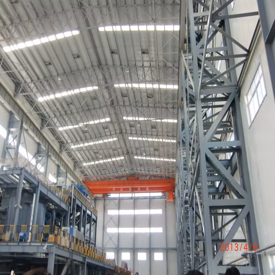 Estrutura de aço leve de montagem rápida personalizada, oficina pré-fabricada de armazém industrial