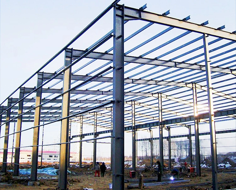 Galvanized/Painted Hangar/Garage/Storage/Shed Metal Construction Prefab/Prefabricated Design Frame Workshop/Warehouse Steel Structure for Industrial Building